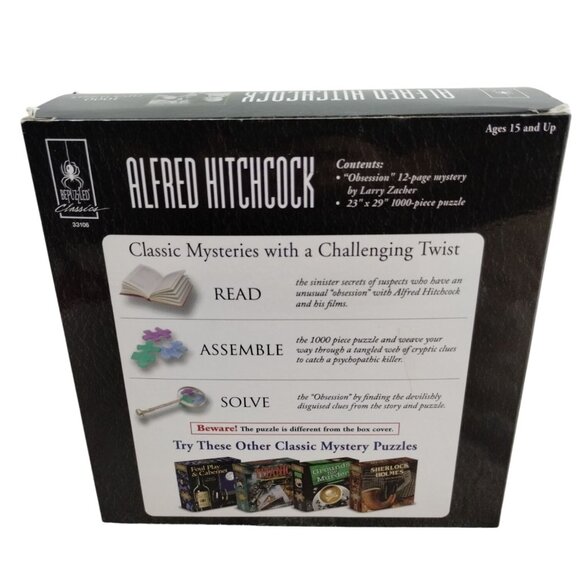 BePuzzled 1000 Piece Alfred Hitchcock Mystery Obsession 2018 Jigsaw Puzzle - Picture 2 of 7